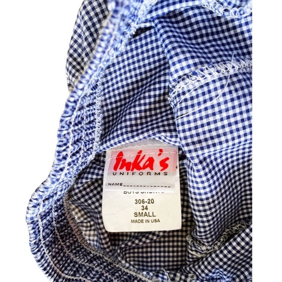 Toddler Boy Navy/White Gingham Shorts - Picture 3 of 3